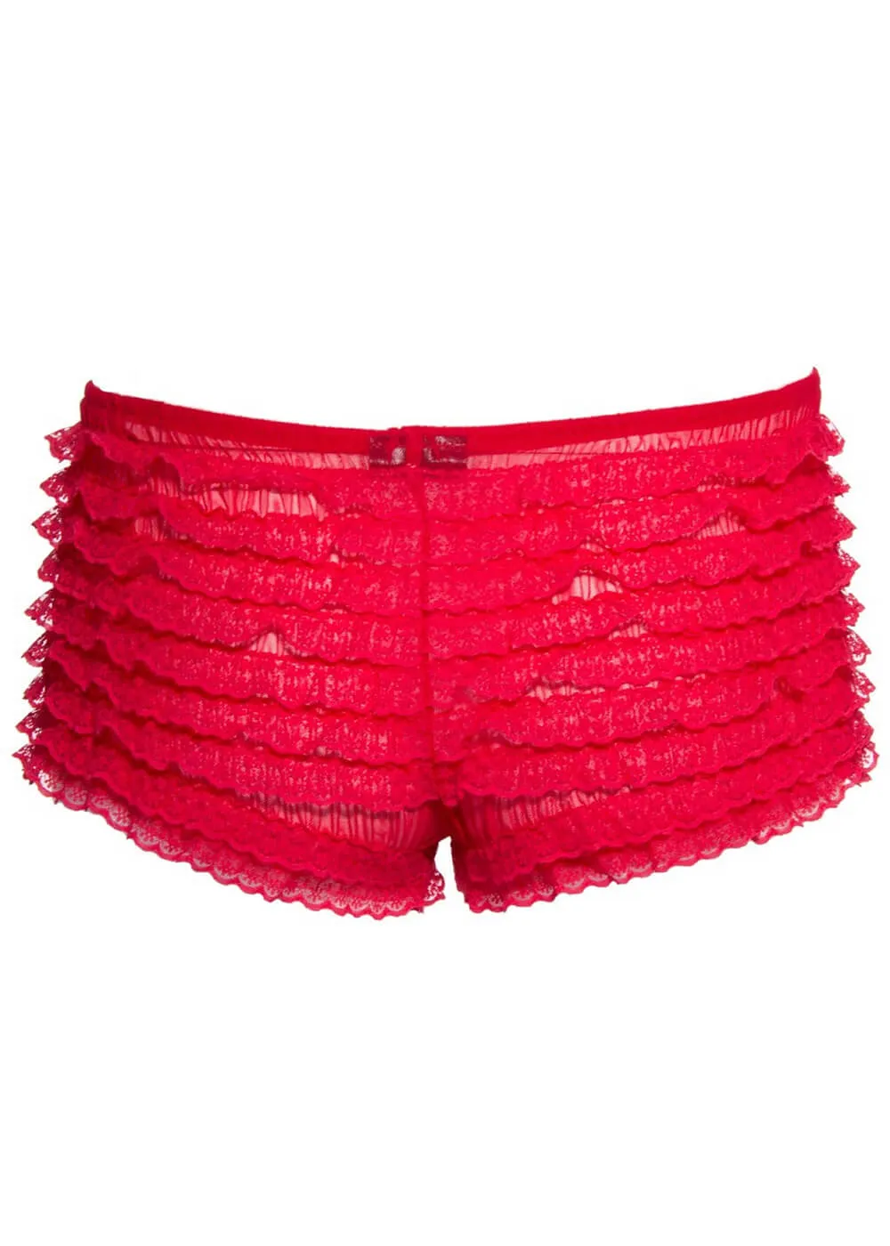 Leg Avenue Rita Lace Ruffle Pants Red