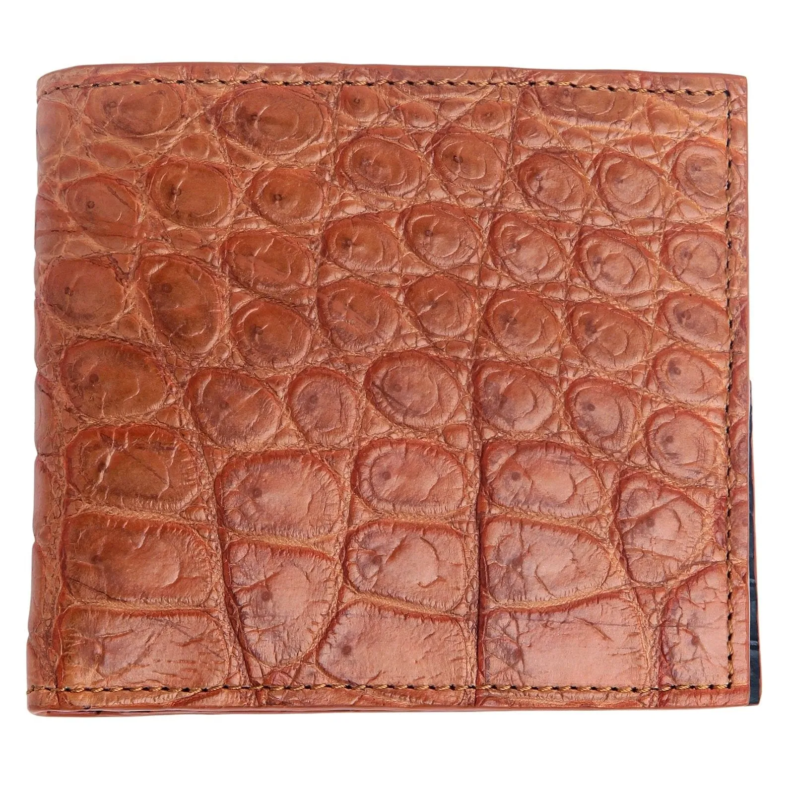 Light Brown Stomach Crocodile Leather Wallet