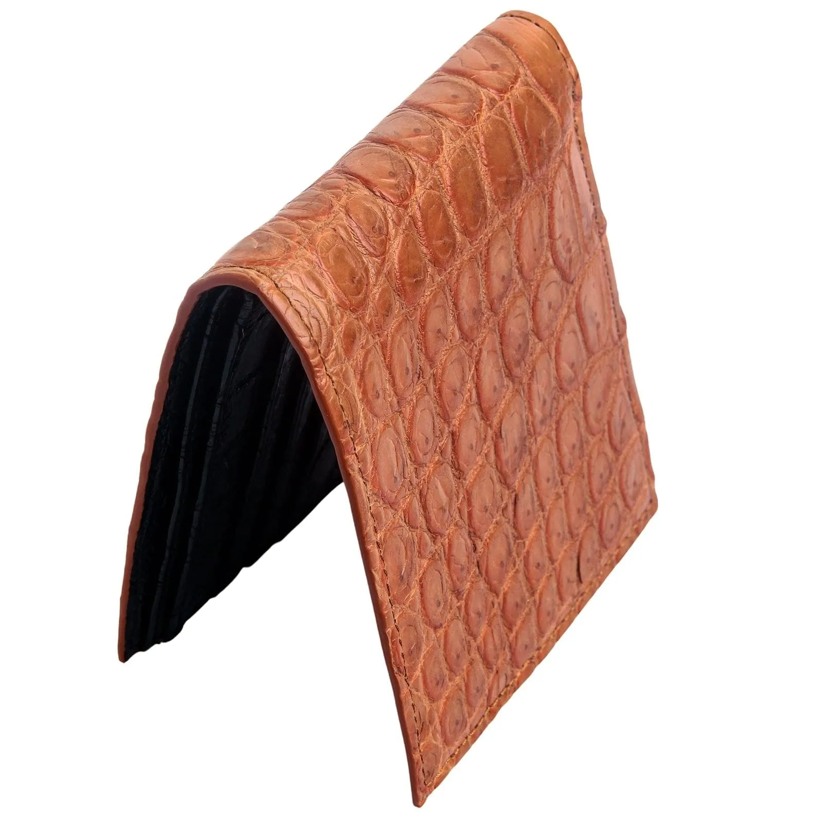 Light Brown Stomach Crocodile Leather Wallet