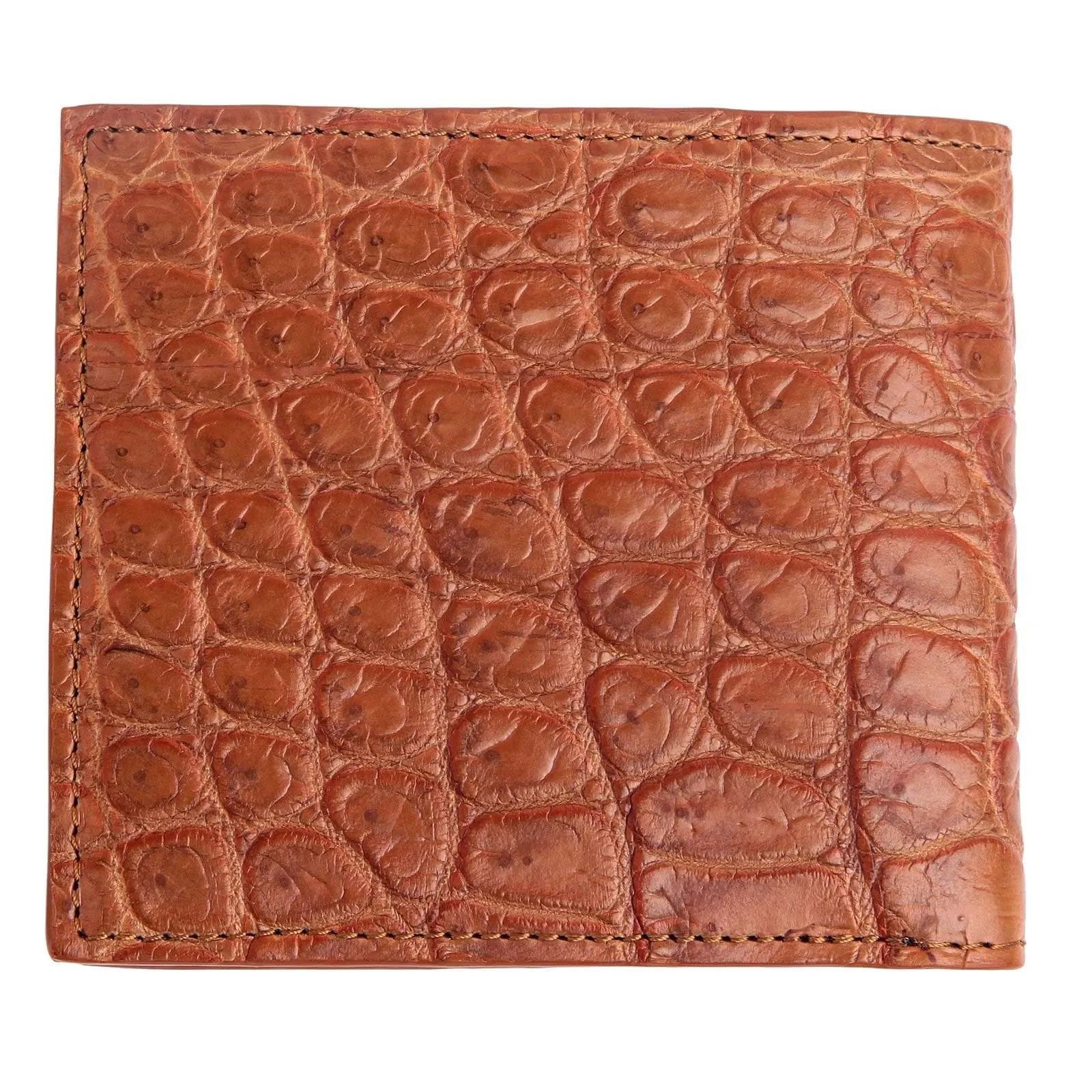 Light Brown Stomach Crocodile Leather Wallet