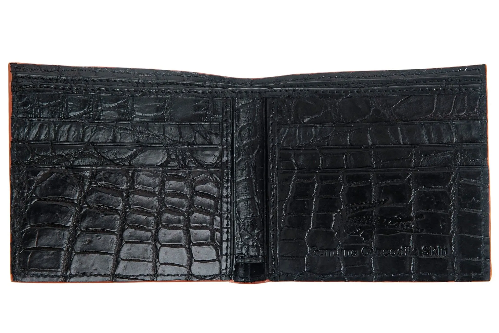 Light Brown Stomach Crocodile Leather Wallet