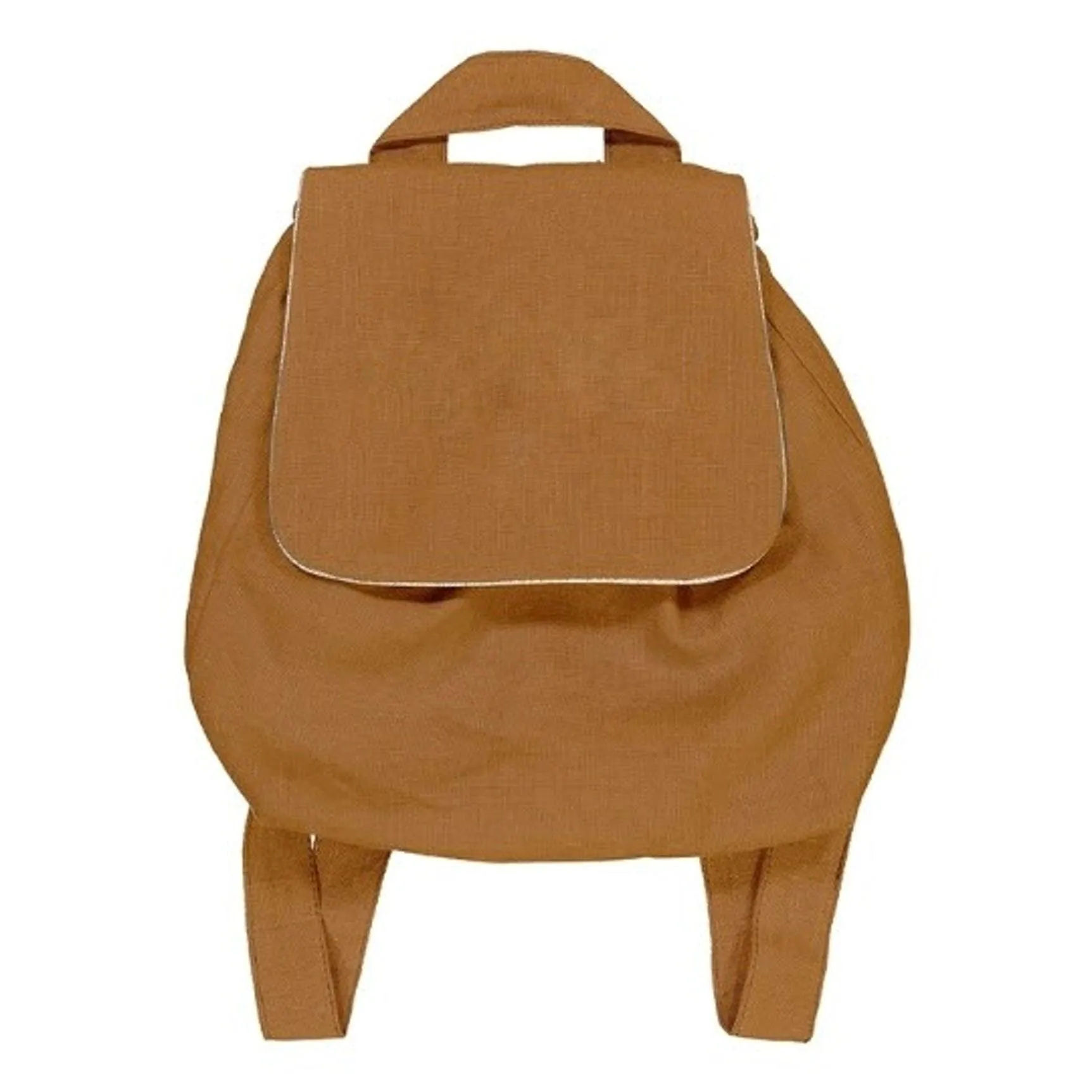 Linen backpack-Marron