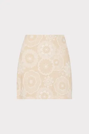 Linen Embroidered Skirt