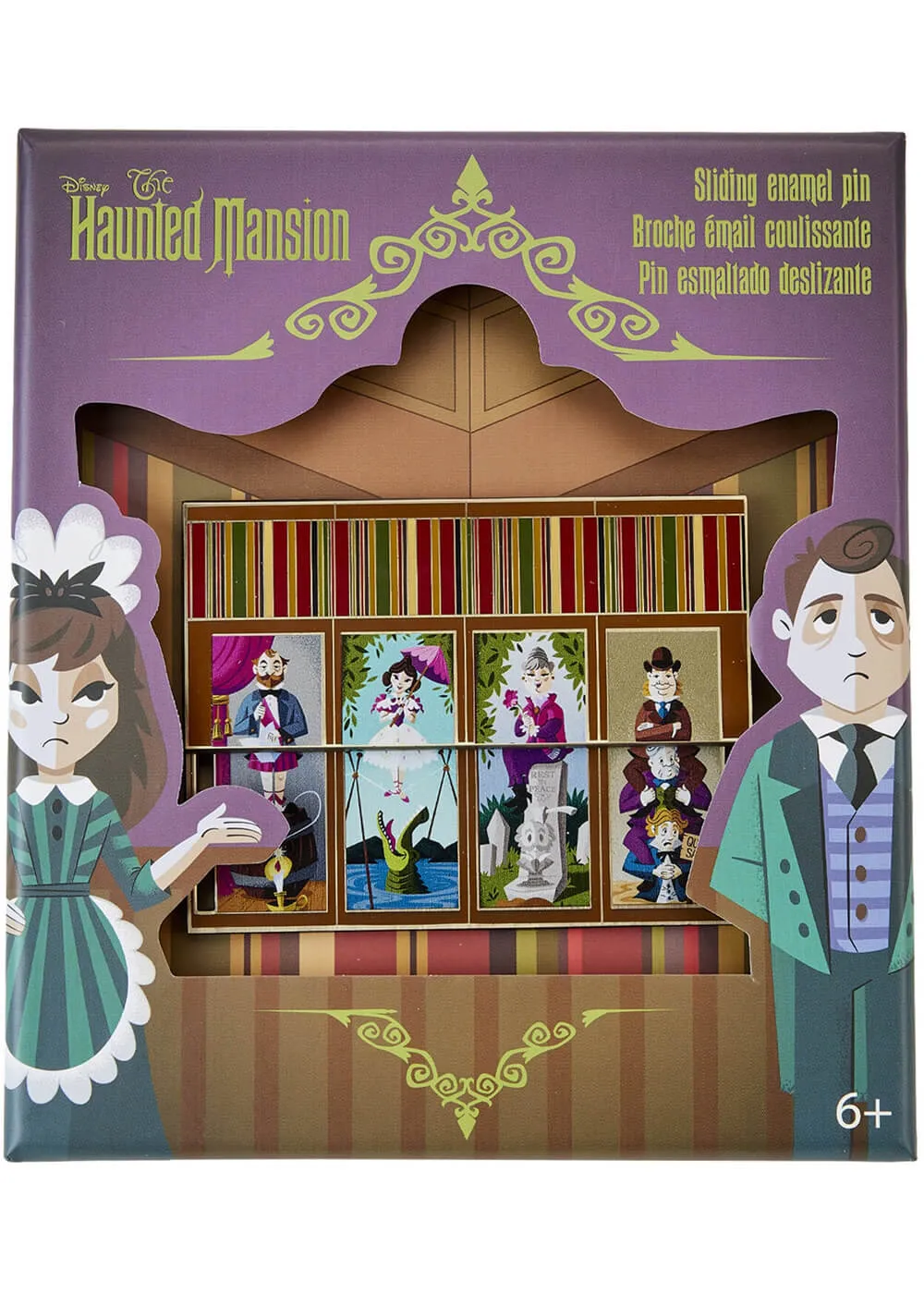 Loungefly Disney Haunted Mansion Sliding Portraits Pin