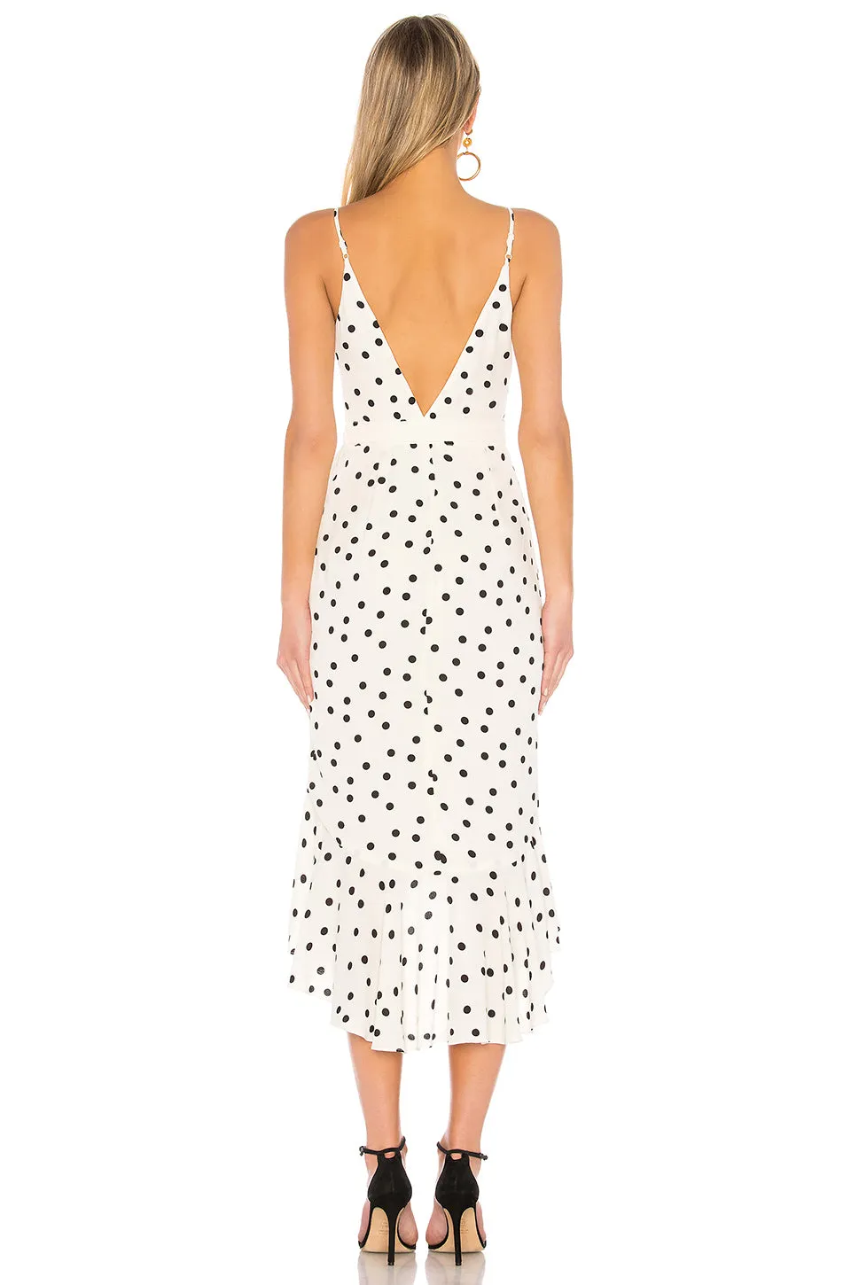 Lovers and Friends Bridget Midi Dress Ivory & Black