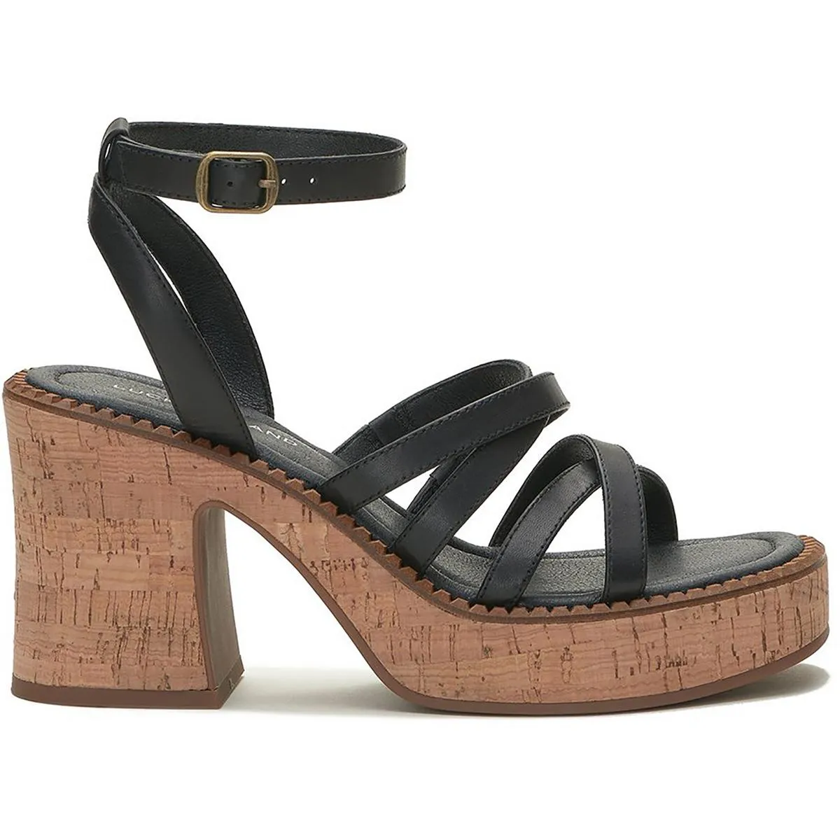 Lucky Brand Womens Taiza Leather Strappy Platform Sandals