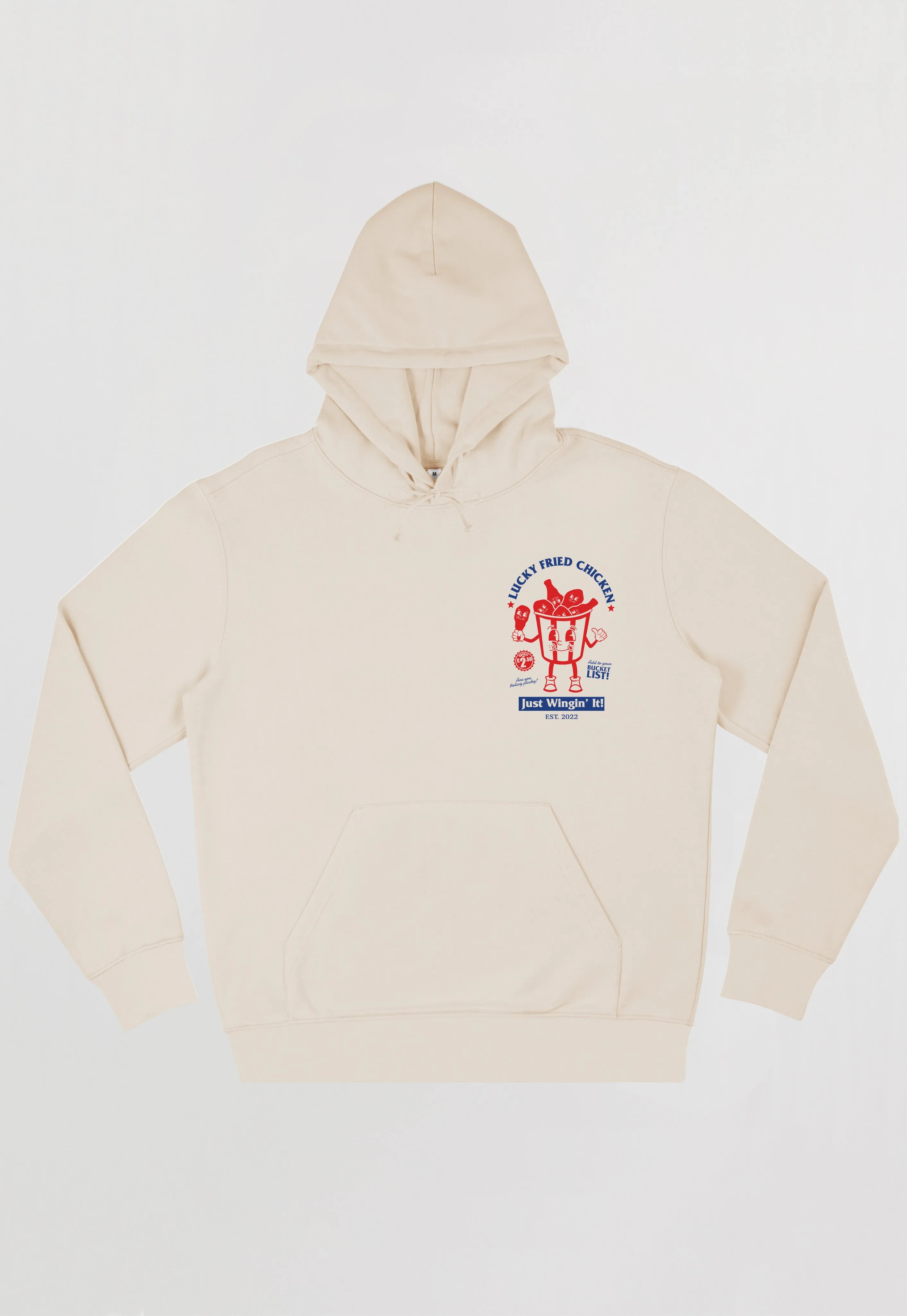 Lucky Fried Chicken Graphic Hoodie In Vanilla