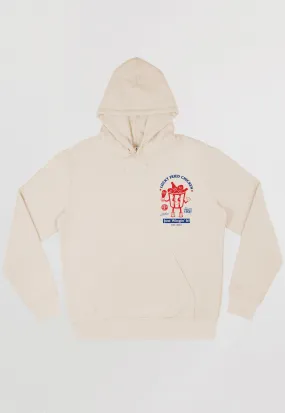 Lucky Fried Chicken Graphic Hoodie In Vanilla