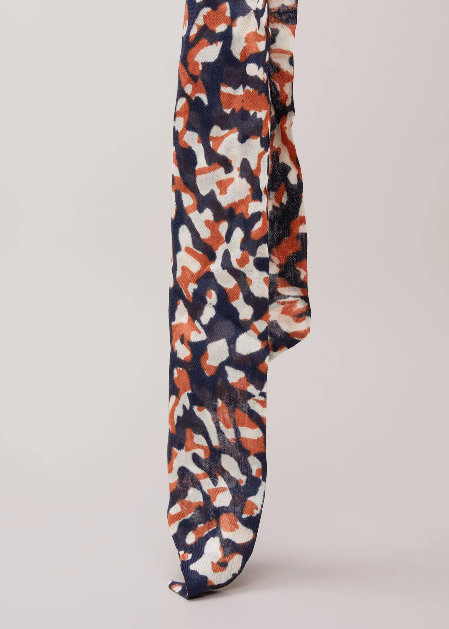 Markings Print Skinny Scarf