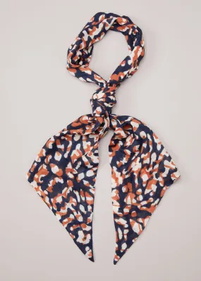 Markings Print Skinny Scarf