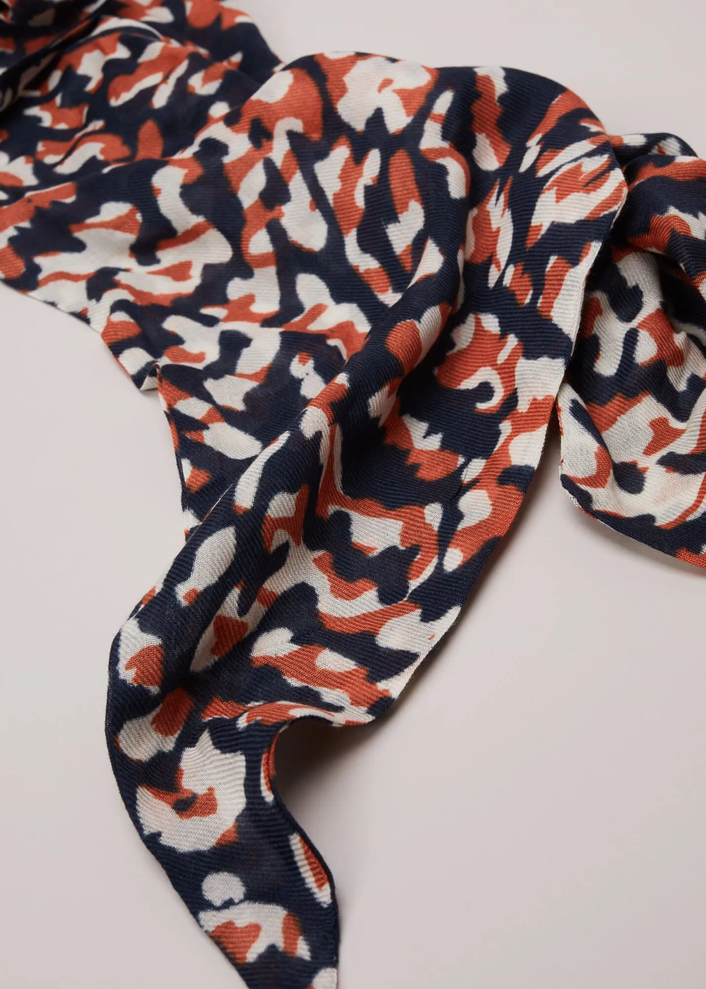 Markings Print Skinny Scarf