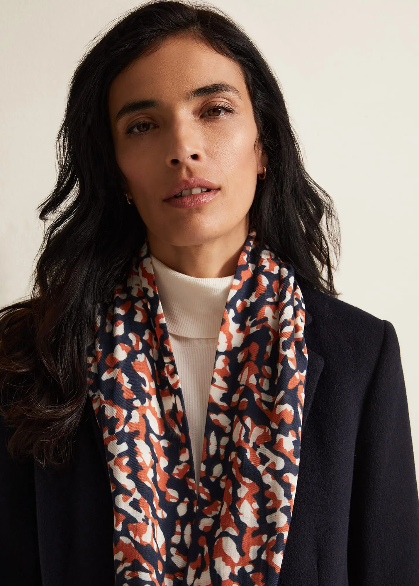 Markings Print Skinny Scarf