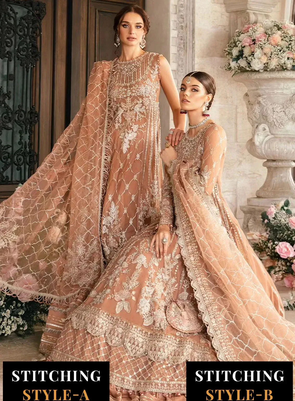 Mbroidered By Maria B Embroidered Net 3 Piece Unstitched Suit MB24M D-04