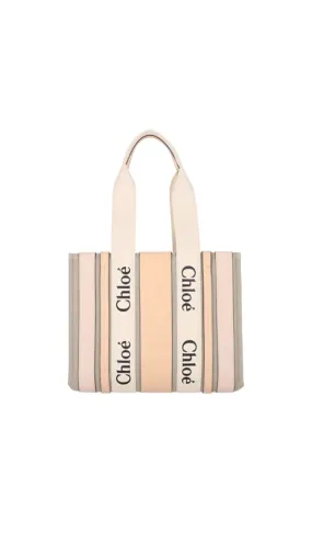 Medium Woody Tote Bag - Pink