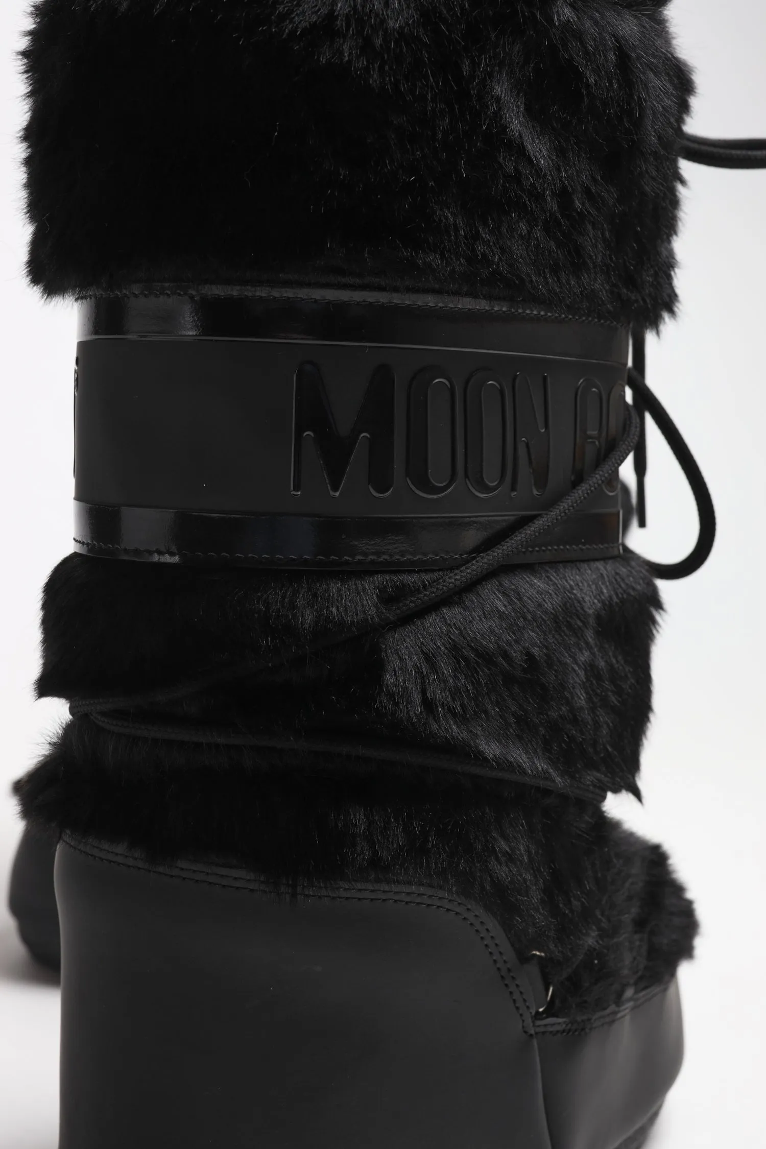 Moon Boot Icon Faux Fur in Schwarz