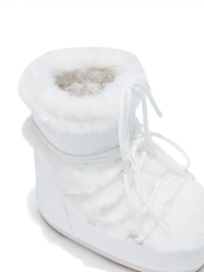 Moon Boot Icon faux-fur snow boots White