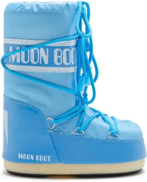 Moon Boot Kids Icon logo-tape snow boots Blue