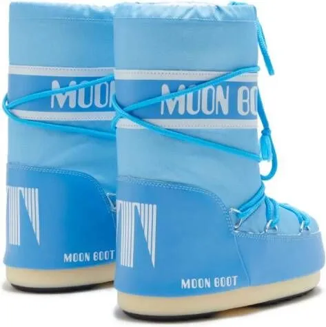 Moon Boot Kids Icon logo-tape snow boots Blue