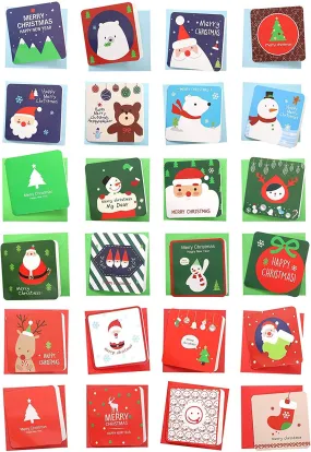 New Beautiful Mini Christmas Greeting Cards for Party Accessory