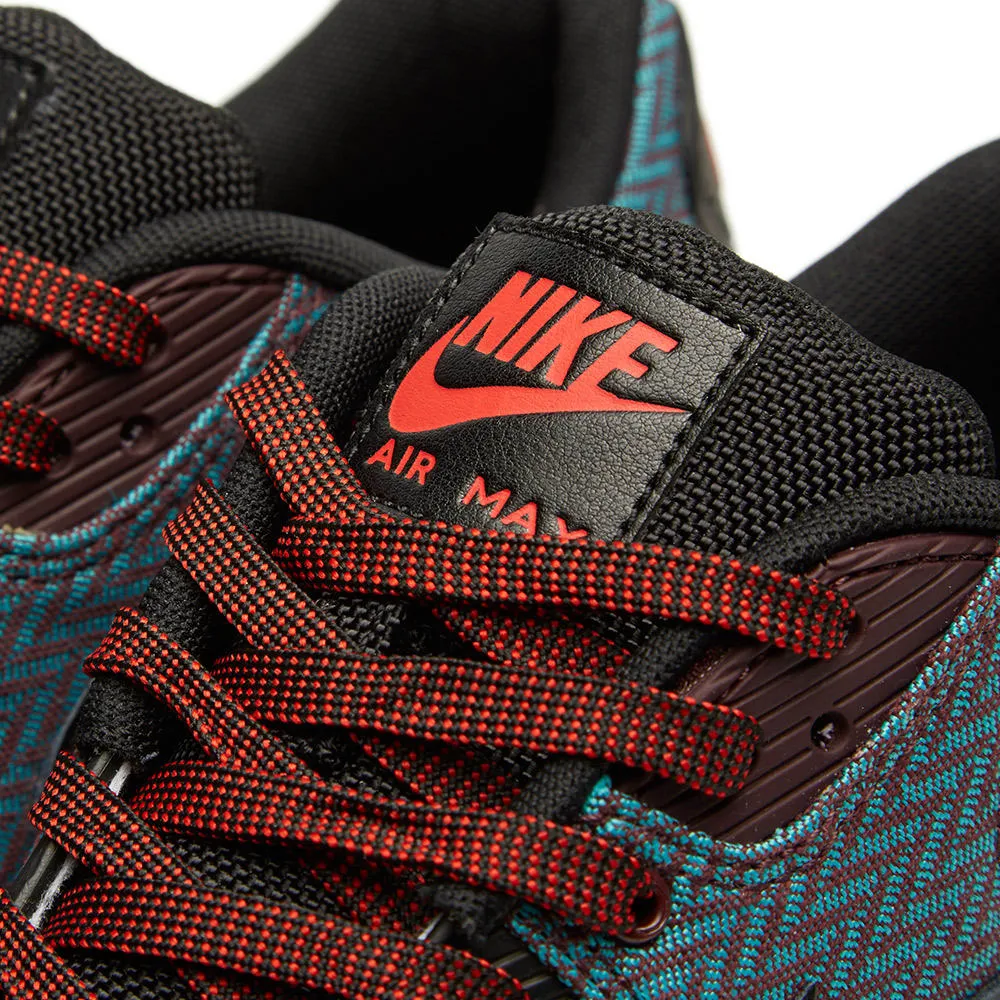 Nike Air Max Lunar90 PRM QS 'Suit & Tie'Deep Burgundy & Black