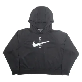 NIKE Crop Womens Black Hoodie L