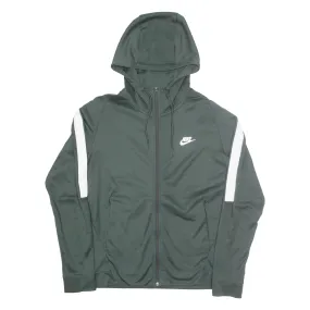 NIKE Mens Green Hoodie Full Zip M