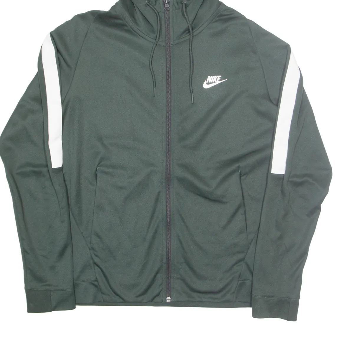 NIKE Mens Green Hoodie Full Zip M