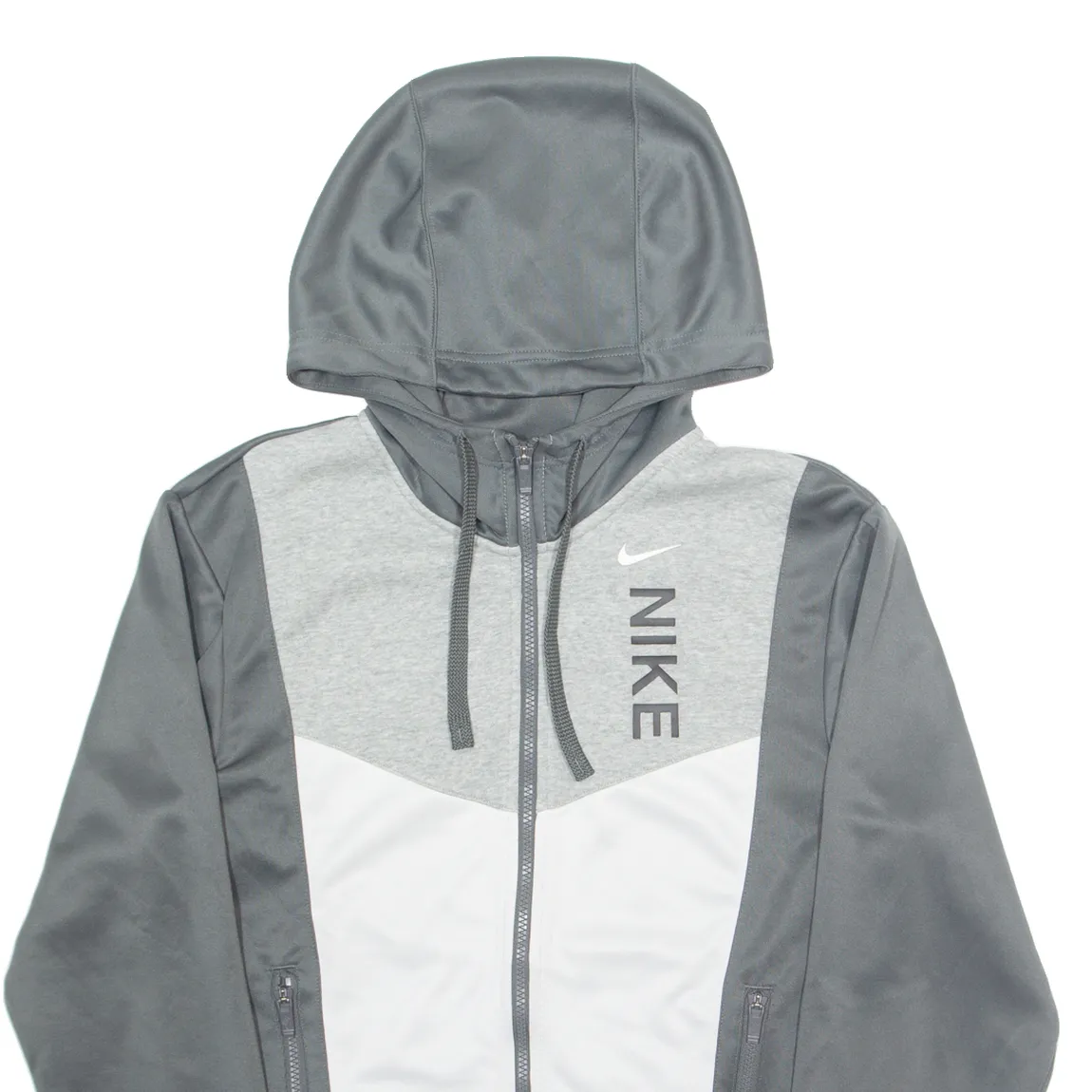 NIKE Mens Grey Hoodie Full Zip XS