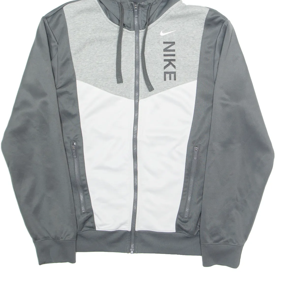 NIKE Mens Grey Hoodie Full Zip XS