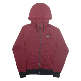 NIKE Mens Maroon Hoodie Full Zip S