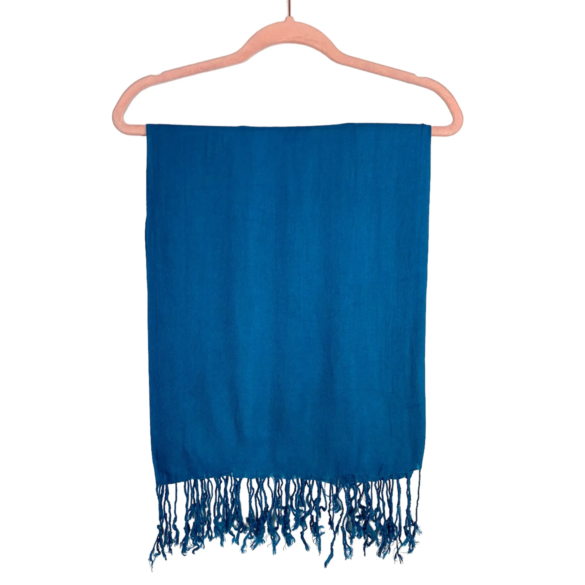 No Brand Teal Tassel Fringe Scarf (see notes)