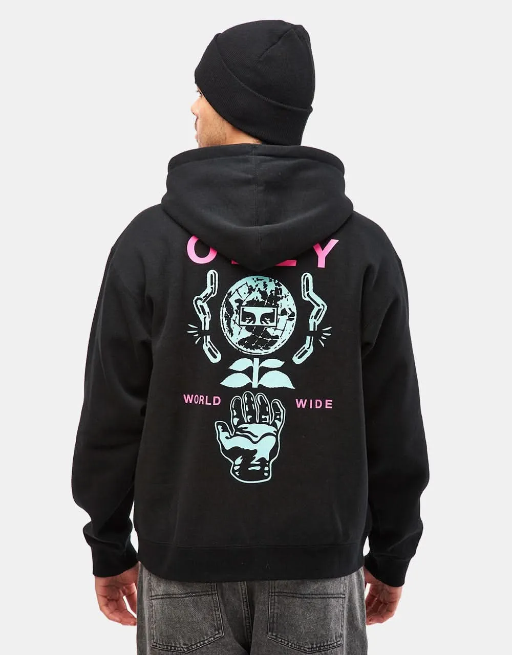 Obey Helping Hand Pullover Hoodie - Black