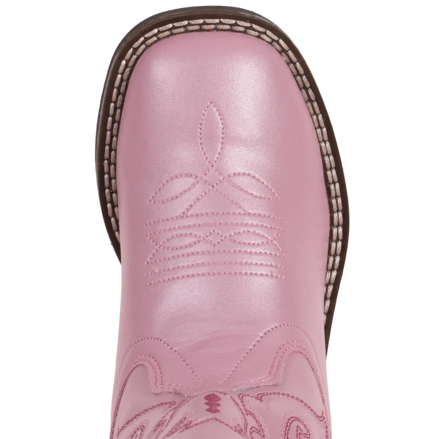 Old West Pink Children Girls Scroll Stitch Cowboy Western Boots 13 D