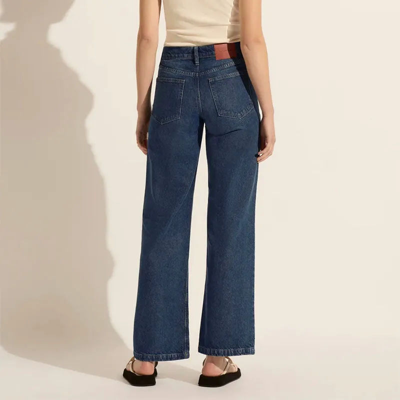 Outland Denim Mimi Mid-Rise Wide Leg Jean