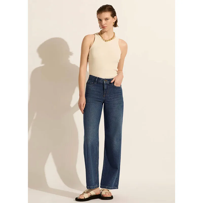 Outland Denim Mimi Mid-Rise Wide Leg Jean