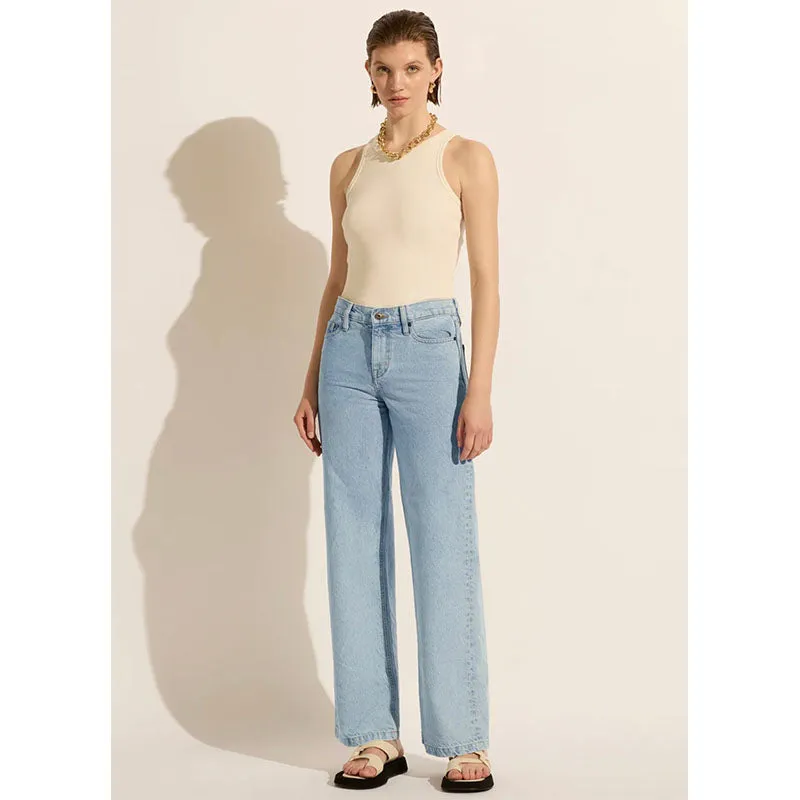 Outland Denim Mimi Mid-Rise Wide Leg Jean