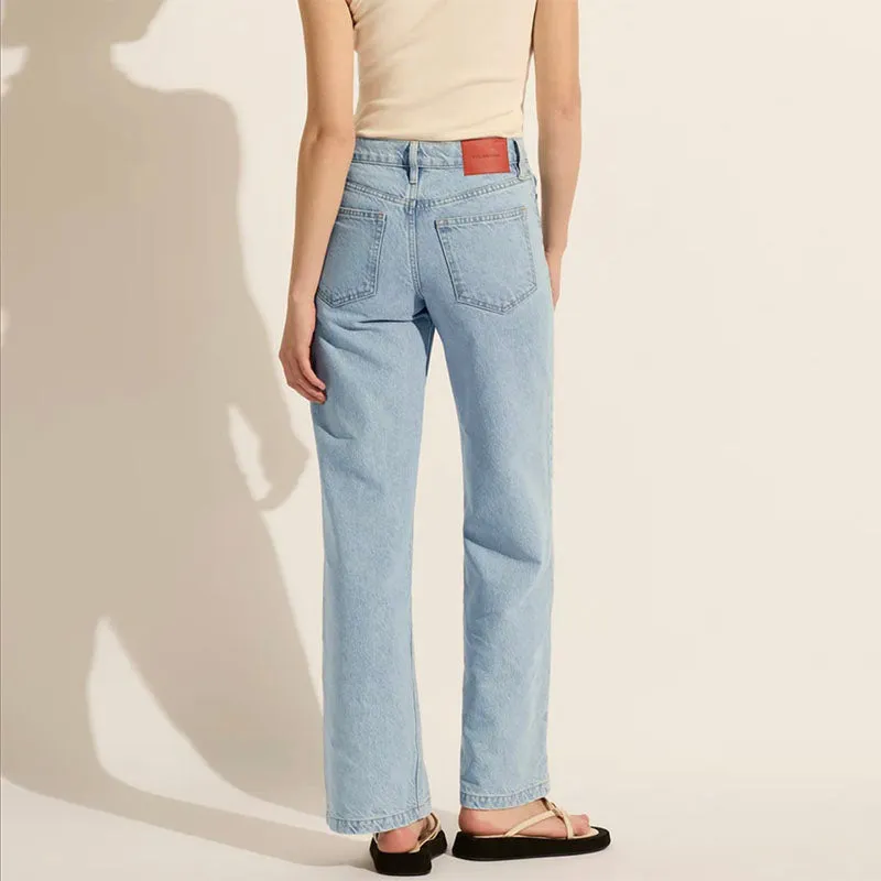 Outland Denim Mimi Mid-Rise Wide Leg Jean