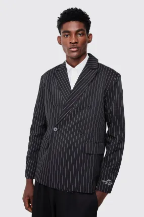 Oversized Boxy Pinstripe Blazer