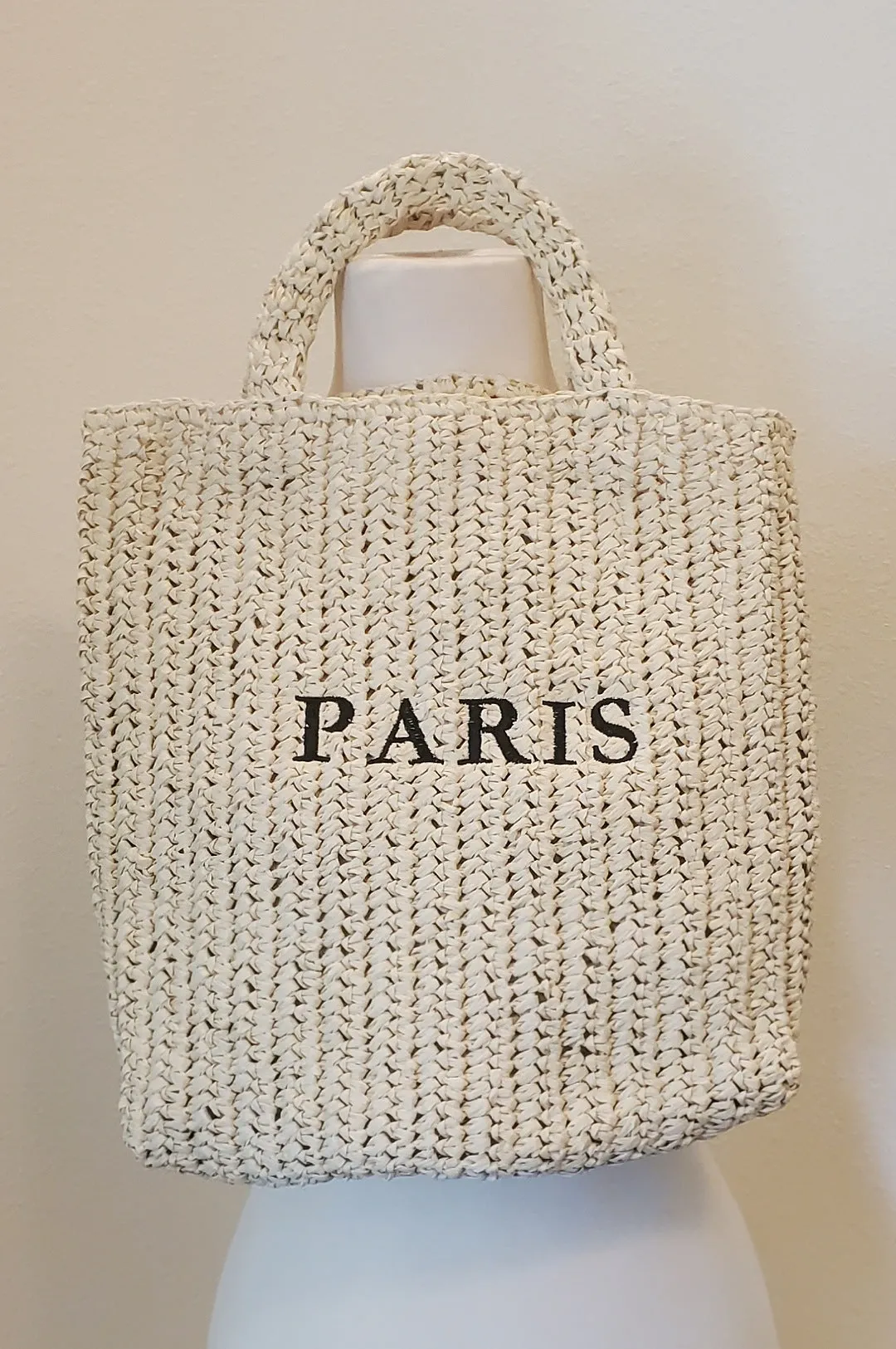 Paris Raffia Style Handbag