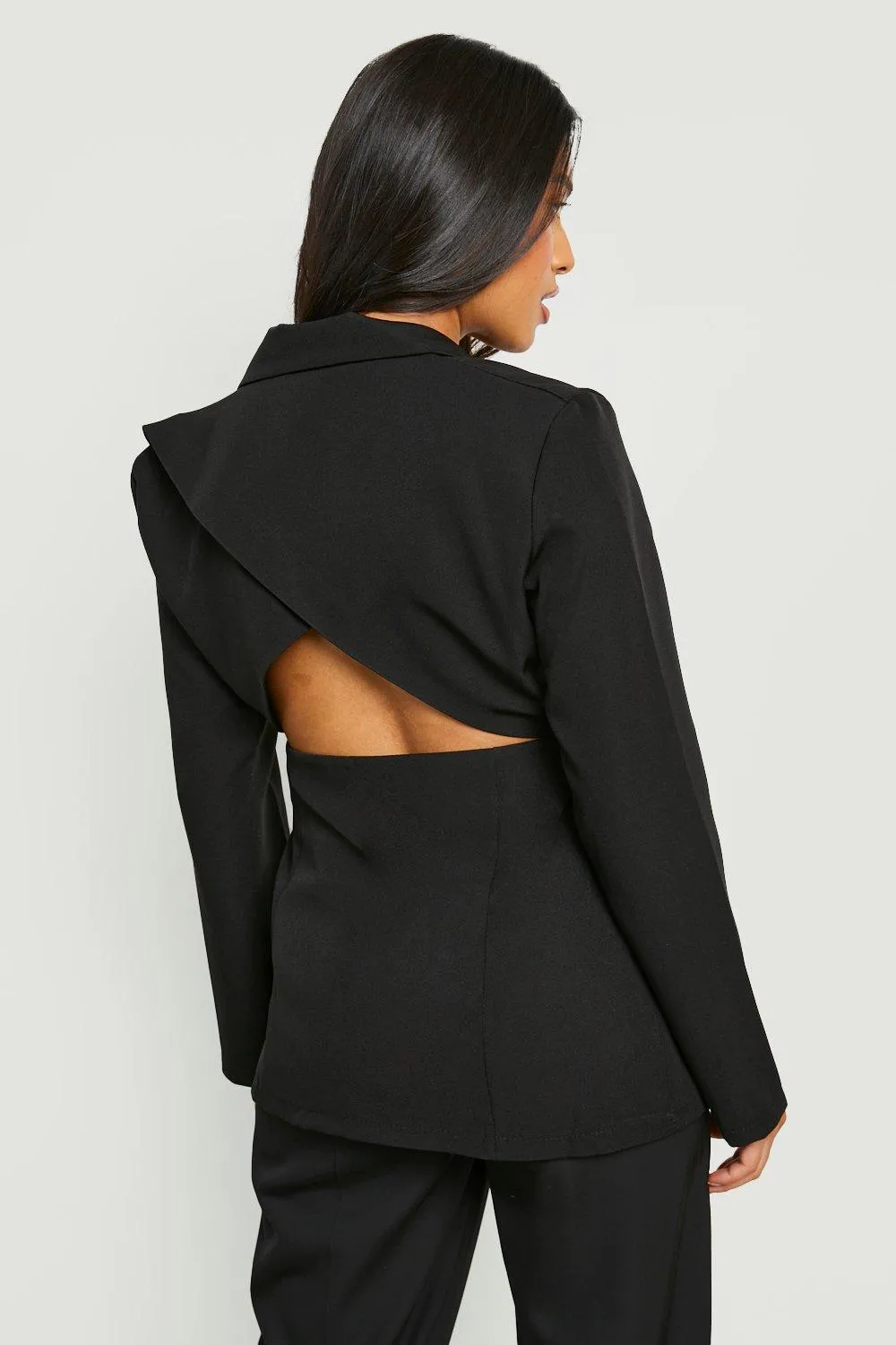 Petite Open Back Detail Blazer