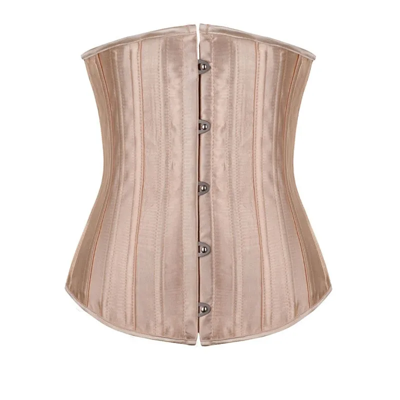 Plus Size Corset Waist Cincher Steel Boned Underbust Bustier Lace Up Corsets Plus Size Sexy Lingerie Body Shaper Slimming Belt