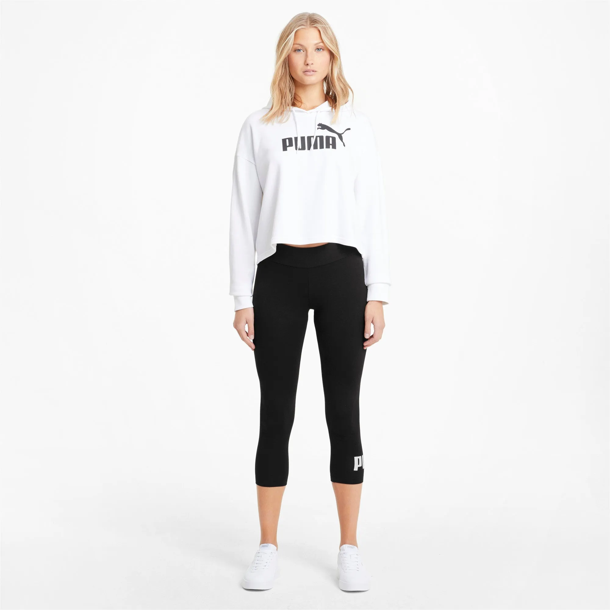 PUMA Women's Essentials 3/4 Logo Leggings