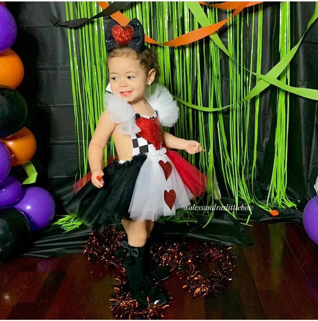 Queen of hearts Luxury tutu Romper