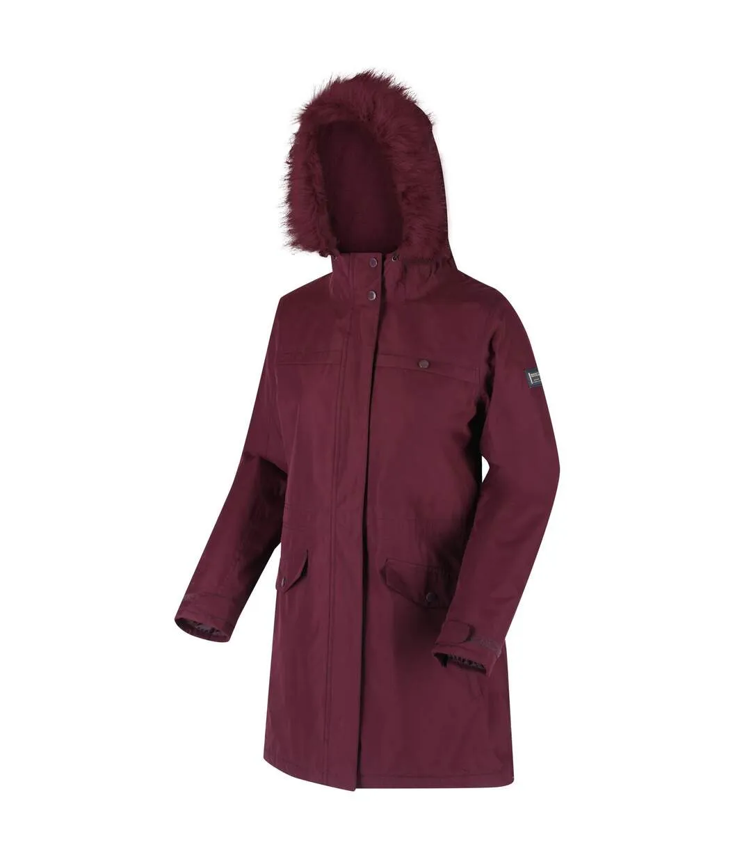 Regatta Womens/Ladies Serleena II Faux Fur Insulated Winter Parka (Dark Burgundy) - UTRG5742