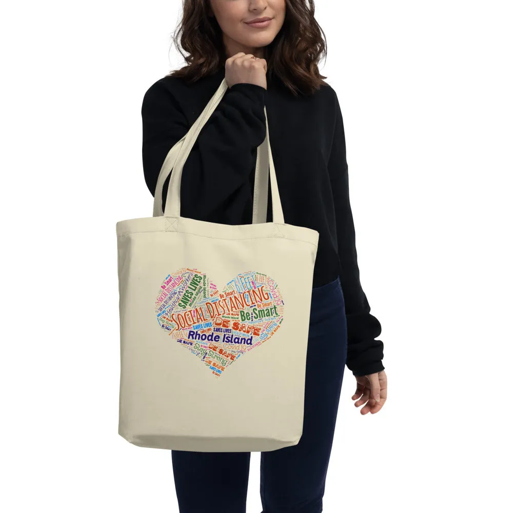 Rhode Island - Social Distancing Tote Bag - Eco Friendly