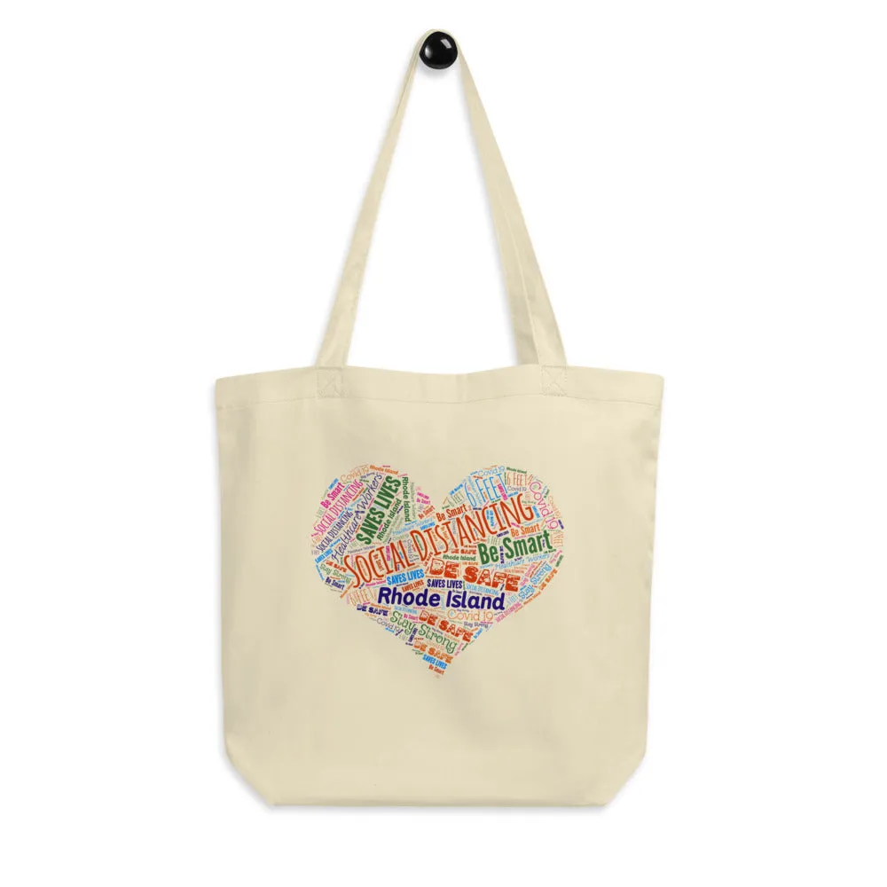 Rhode Island - Social Distancing Tote Bag - Eco Friendly