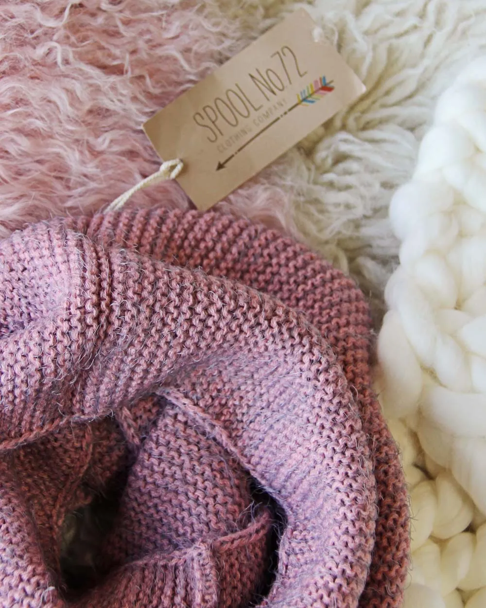 Rosalyn Knit Scarf in Mauve