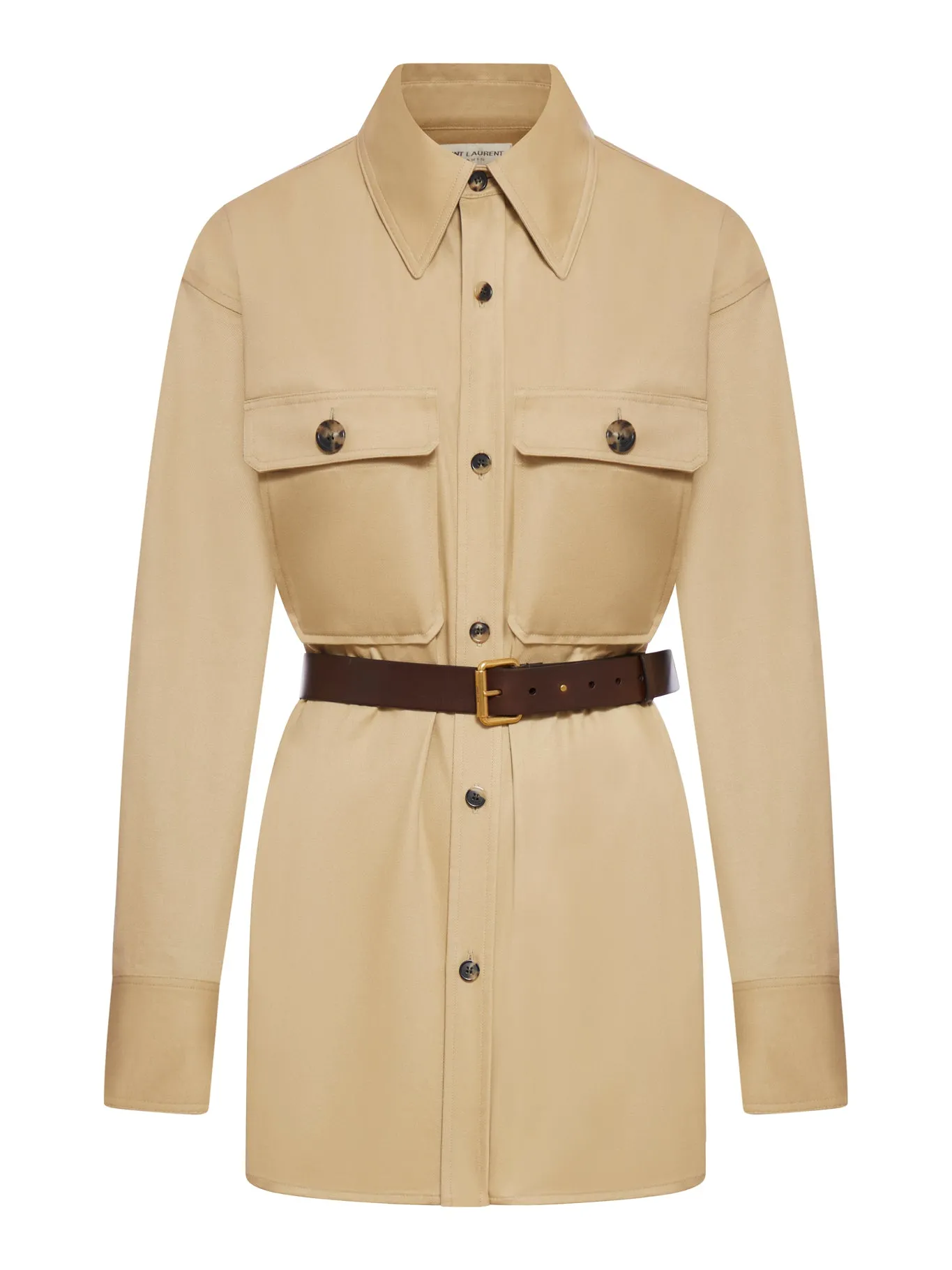 Saharienne belted shirt