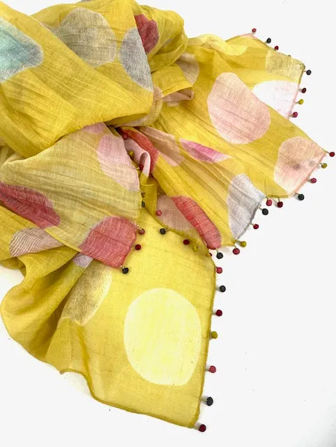 Scarf by Marigold/Canary Polka/#38