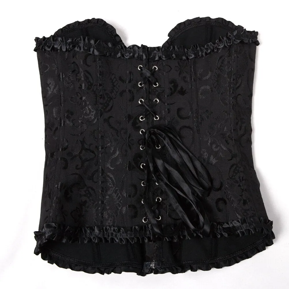 Sexy Corsets Dress for Renaissance Women Plus Size Costume Overbust Burlesque Corset and Long Skirt Set Plus Size Party Gowns